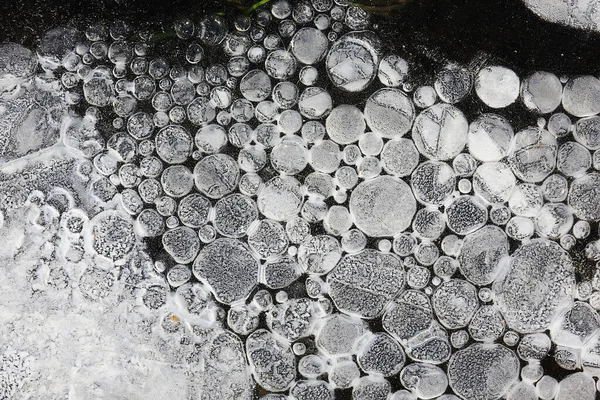 Led Louže Pozadí Abstraktní Zimní Sezónní Studená Modrá — Stock fotografie