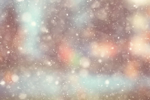 Schnee Abstrakt Warmes Glühen Hintergrund Winter Weihnachten Design — Stockfoto