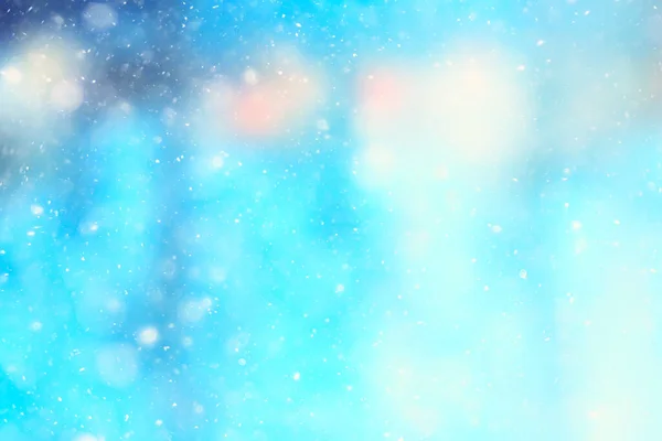 Abstrakter Blauer Hintergrund Schneeflocken Neujahr Glühdesign — Stockfoto