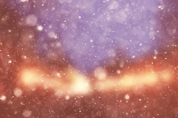 Sníh Abstraktní Teplé Záře Pozadí Zimní Vánoční Design — Stock fotografie