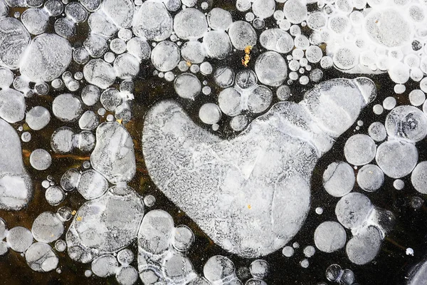 Hielo Charco Fondo Abstracto Invierno Estacional Frío Azul — Foto de Stock