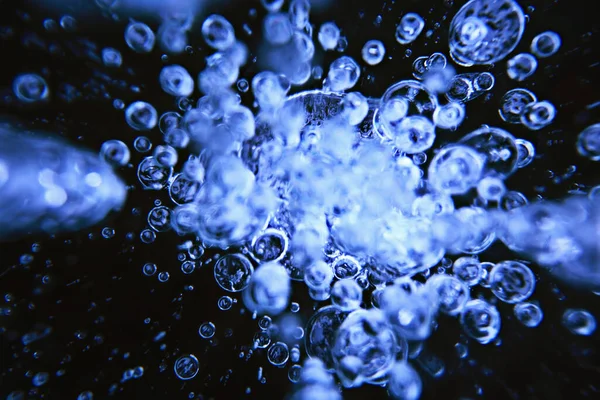 Aire Bajo Burbujas Hielo Abstracto Invierno Estacional Frío Fondo Fuera — Foto de Stock