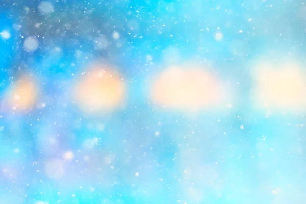 Abstraktní Modré Pozadí Sněhové Vločky Nový Rok Záře Design — Stock fotografie