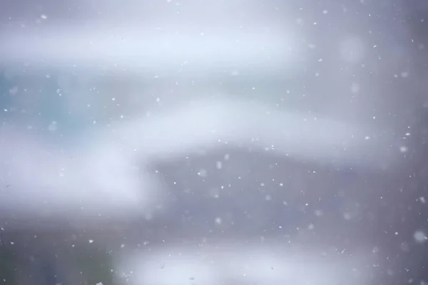 Wazig Achtergrond Sneeuwval Natuur Abstract Vallende Sneeuwvlokken Ontwerp — Stockfoto