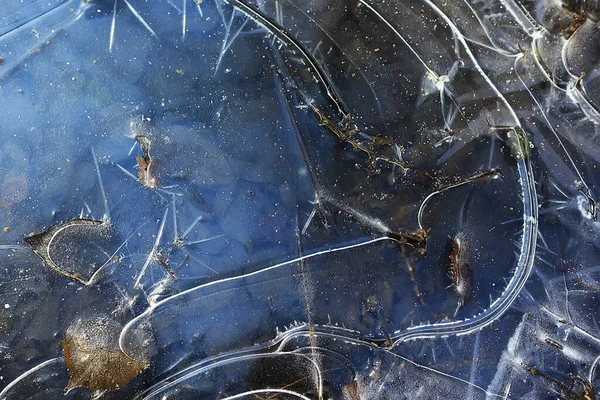 Fondo Charco Congelado Invierno Abstracto Hielo Estacional —  Fotos de Stock