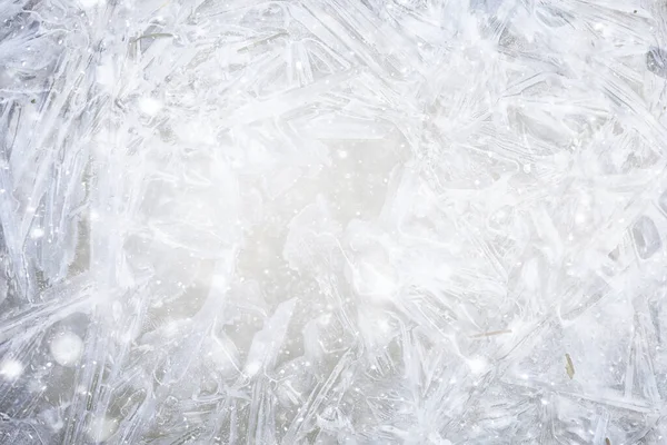 Sníh Led Měkké Bílé Pozadí Rozmazané Zimní Tapety Prázdné — Stock fotografie