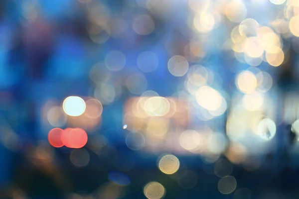 Luzes Noite Desfocado Fundo Bokeh Outono Abstrato Cidade Fundo Outono — Fotografia de Stock