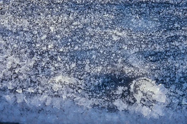 テクスチャアイス秋抽象的な氷の霜の背景 — ストック写真