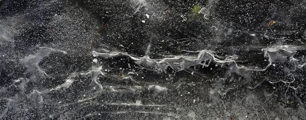 Textura Praskliny Ledu Bílé Krystaly Ledu Zimní Mráz Pozadí — Stock fotografie