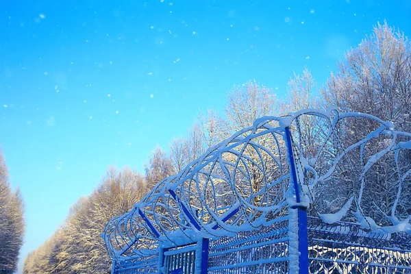 Filo Spinato Oggetto Invernale Astratto Sfondo Guardia Del Crimine — Foto Stock