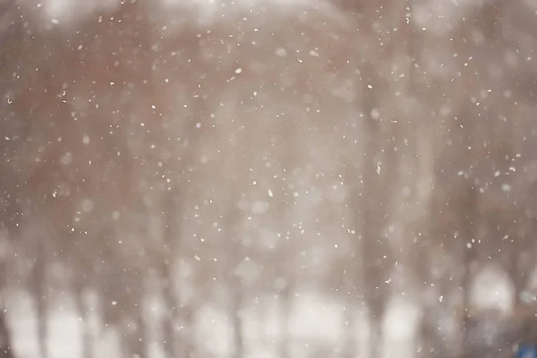 Fondo Borroso Nieve Naturaleza Abstracto Caída Copos Nieve Diseño —  Fotos de Stock