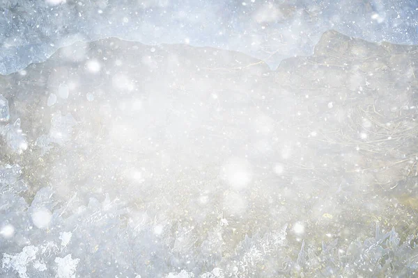 Neige Glace Fond Blanc Doux Fond Écran Hiver Flou Blanc — Photo