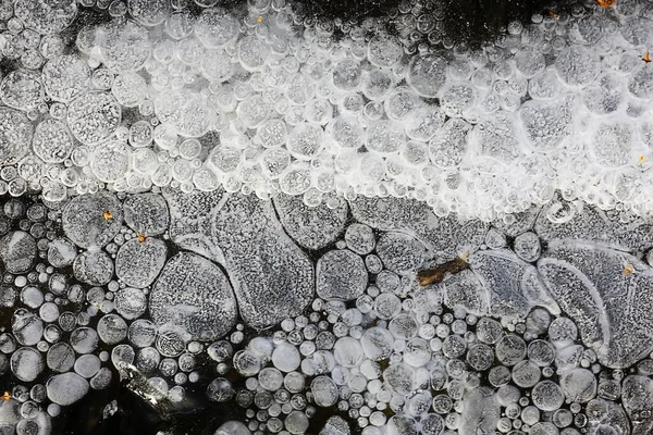 Led Louže Pozadí Abstraktní Zimní Sezónní Studená Modrá — Stock fotografie