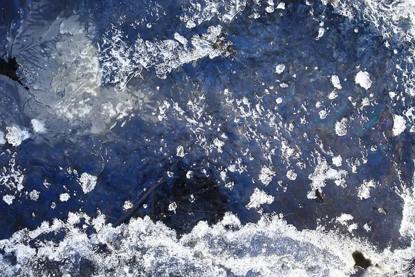 Textura Praskliny Ledu Bílé Krystaly Ledu Zimní Mráz Pozadí — Stock fotografie