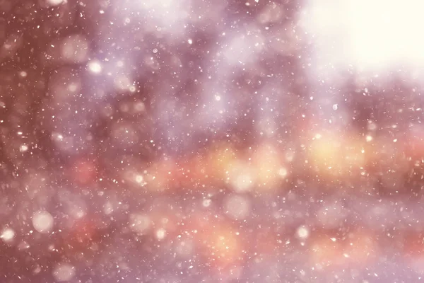 Nieve Abstracto Cálido Resplandor Fondo Invierno Diseño Navidad — Foto de Stock