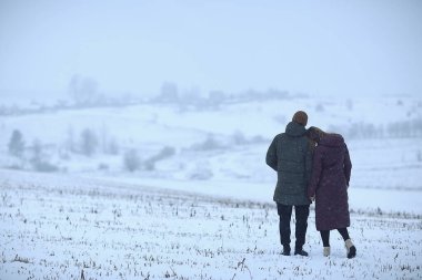 Kış manzarası, tarlada harika, kış manzarası, mevsimsel kar yağışı aralığı