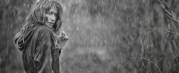 Девушка Осенью Назад Парк Портрет Сезонный Взгляд Осеннем Фоне Модели — стоковое фото