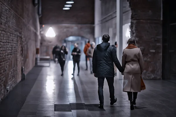 Verliebtes Paar Der Moskauer Nacht Winter Junge Familie Abend Winter — Stockfoto