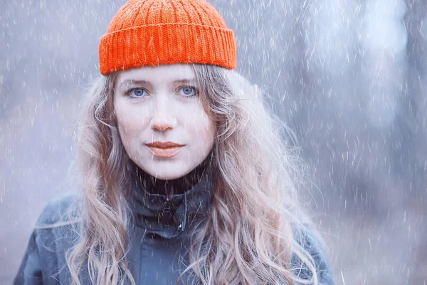 Romántico Retrato Otoño Modelo Mujer Otoño Aspecto Estacional Exterior Tiempo —  Fotos de Stock