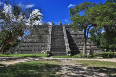 Meksika Piramitleri Maya antik şehri, Kolombiya öncesi manzara, Chicago Maya