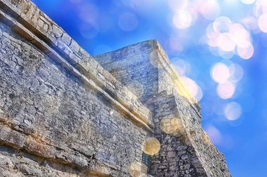 Meksika Piramitleri Maya antik şehri, Kolombiya öncesi manzara, Chicago Maya