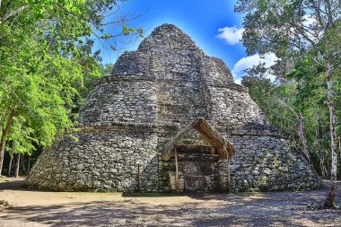 Meksika Piramitleri Maya antik şehri, Kolombiya öncesi manzara, Chicago Maya