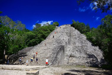 Meksika Piramitleri Maya antik şehri, Kolombiya öncesi manzara, Chicago Maya
