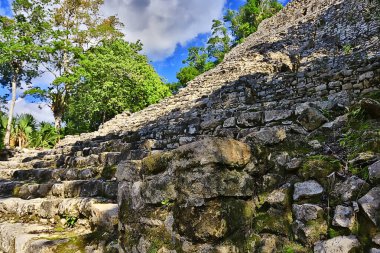 Meksika Piramitleri Maya antik şehri, Kolombiya öncesi manzara, Chicago Maya