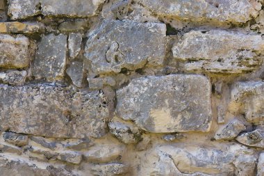 Duvar işi Maya antik şehri, soyut arka plan eski taş arkeoloji duvarı Meksika 'da