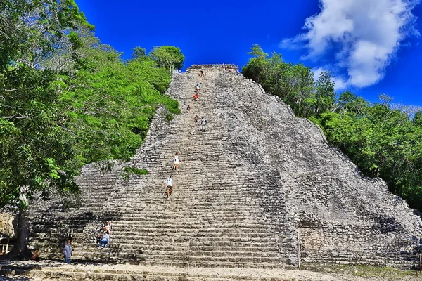 Mexico Pyramids Mayan Ancient City Landscape Pre Columbian America Chicenica — Stock Photo, Image