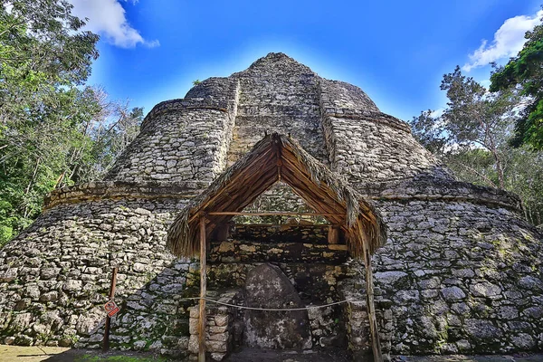 Pirámides Mexicanas Ciudad Antigua Maya Paisaje América Precolombina Chicenica Maya —  Fotos de Stock