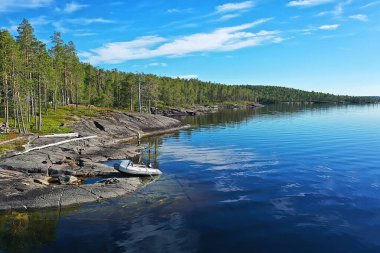 Orman gölü manzarası, manzara doğa manzarası ormanı, arka plan
