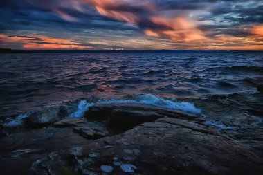 Taşlar göl manzarası manzarası