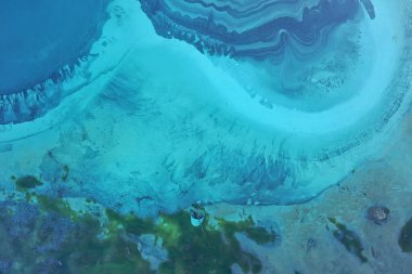 Gayzer gölü Altai hava manzarası İHA 'dan, Mavi Göl manzarası