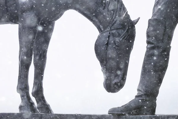 Vologda Russia Agosto Monumento Konstantin Batyushkov Con Cavallo Vista Storica — Foto Stock