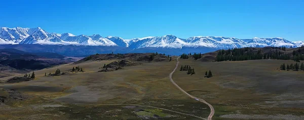 Aktru Panorama Das Montanhas Altai Montanha Pico Paisagem Verão Rússia — Fotografia de Stock