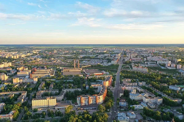Vologda Kilátás Városra Egy Drón Épületek Építészet Kirándulás Tartomány Oroszországban — Stock Fotó
