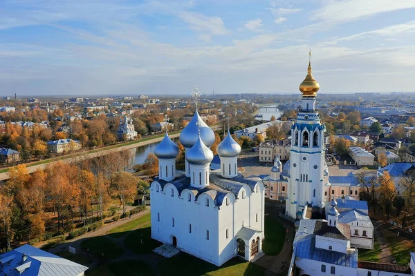 Sonbahar Vologda Kremlin Üst Görünümü Rusya Dini Hristiyan Kilisesi — Stok fotoğraf