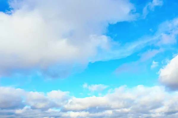 Blauwe Lucht Wolken Abstracte Achtergrond Witte Natuur Top — Stockfoto