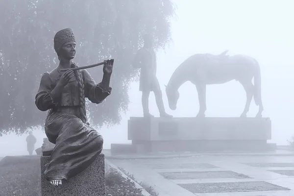Vologda Russia Aug Monument Konstantin Batyushkov Horse Historic View Landscape — стокове фото