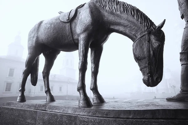 Vologda Russia Agosto Monumento Konstantin Batyushkov Con Cavallo Vista Storica — Foto Stock