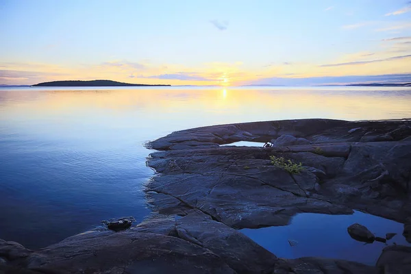 夏の夕日湖自然美しい空 — ストック写真