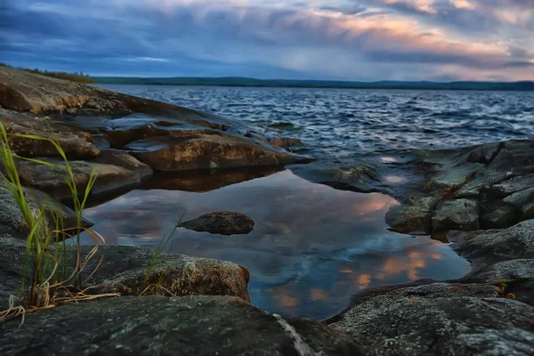 Finland Uitzicht Het Meer Zomer Waterreflectie Scandinavië — Stockfoto