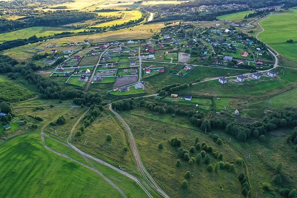 summer road top view drone, nature landscape background