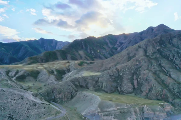 Altai Hegyek Panoráma Kilátás Drón Hegy Természet Kilátás Oroszország Táj — Stock Fotó