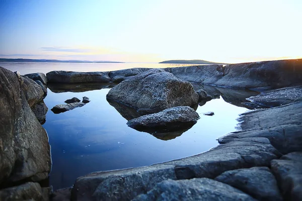 Finland Uitzicht Het Meer Zomer Waterreflectie Scandinavië — Stockfoto