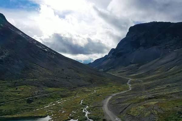 Altai Bergen Panorama Utsikt Från Drönare Kulle Natur Utsikt Över — Stockfoto