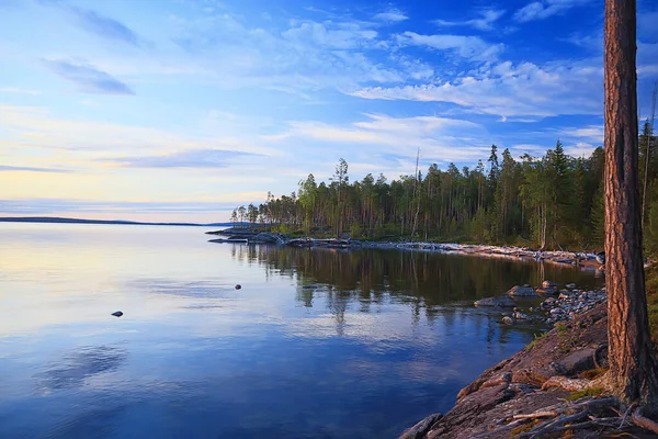 Vista Lago Finland Reflejo Agua Verano Scandinavia — Foto de Stock