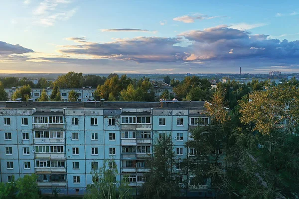 vologda view of the city from a drone, buildings architecture, a trip to the province in russia