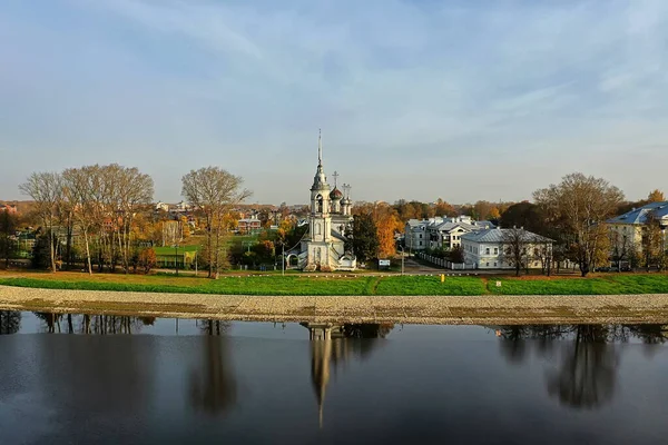 Autumn Vologda Kremlin Drone Top View Russia Religion Christian Church — Stock Photo, Image